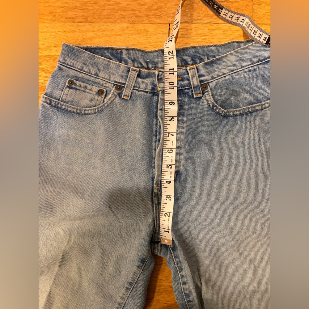 Gap Blue Jeans Button Fly, Straight Leg, Sz 8 Long, Vintage 90s - Picture 10 of 11